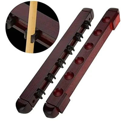 Afbeelding van gotyou Biljart wandhouder, Snooker Pool Cue Wall Mounted Reck, Biljartkeu, houder voor 6 biljartaccessoires scholen, thuis, clubs