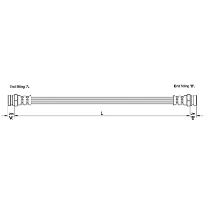 Afbeelding van METZGER 4110229 Remslang 258mm HYUNDAI: Getz (TB) 1.5 CRDi, 1.6, 1.3 i, 1.1, 1.3, 1.4 CRDi GLS 2002 2010