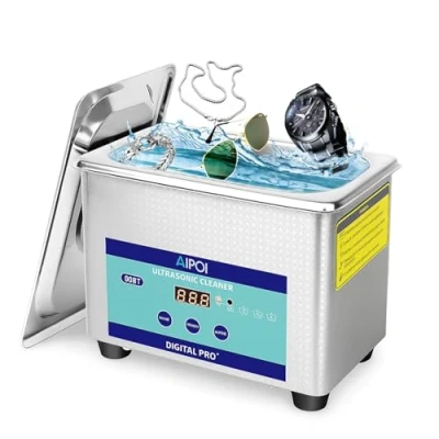 Afbeelding van AIPOI Ultrasone Reinigingsapparaat 800ML, Utrasone Reiniger Roestvrij Staal, 40kHz Sieradenreiniger, voor het reinigen van horloges, sieraden, brillen, horloge ketting, kunstgebit enz