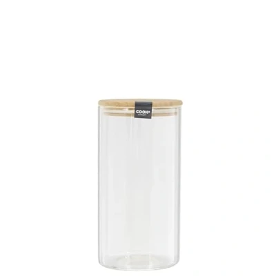 Afbeelding van COOK CONCEPT KA4371 voorraadpot, 1,2 l, borosilicaatglas, bamboe, transparant, 10,3 x 20 cm
