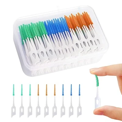 Afbeelding van MIVAIUN 210 stuks siliconen interdentale borstels tandheelkundige tandenstokers, floss sticks tandheelkundige, tanden sticks, zachte tandvlees borstel tandenstoker