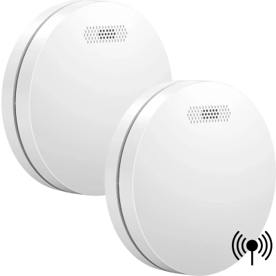Afbeelding van Aroha Link Hittemelder/Rookmelder 10 jaar batterij Koppelbare hitte of rookmelder Draadloos gekoppelde hittemelder brandmelder 2 set