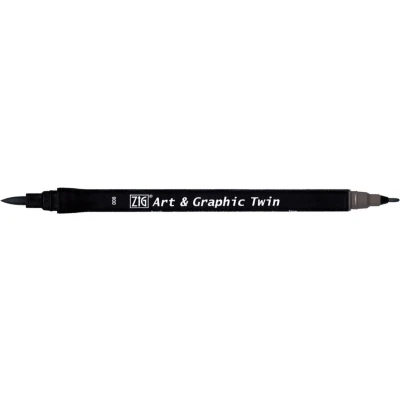 Afbeelding van ZIG Art &amp; Graphic Twin Tip brush marker Gray