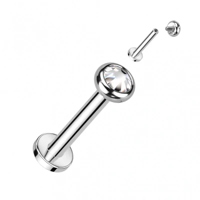 Afbeelding van Piercing flat bezel 6 mm