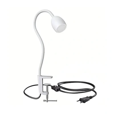 Afbeelding van ledscom.de GU10 klemlicht KLUK met zwanenhals, wit incl. GU10, warm wit, 4.914W, 450lm