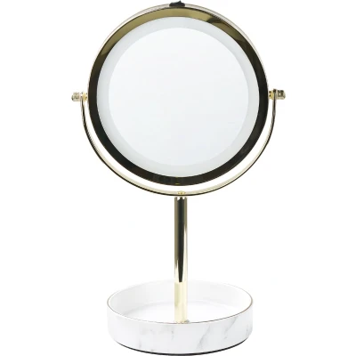 Afbeelding van Beliani Make up spiegel SAVOIE Goud ijzer, keramiek, glas