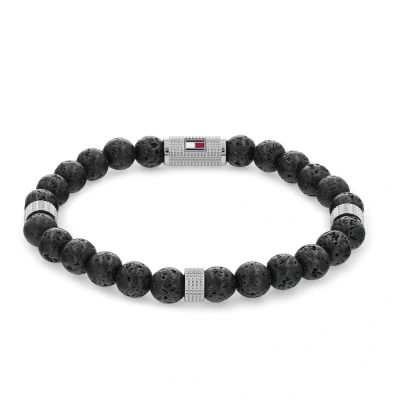 Afbeelding van Tommy Hilfiger Farbstein Armband, Heren, Maat: One Size, Schwarz