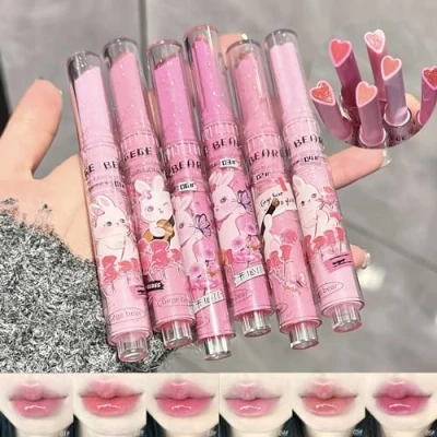 Afbeelding van KTouler Shine Hydrating Lip Gloss, 6 kleuren, schattige lippenbalsem, hydraterende gladde voedende lipverzorging, lippenstift met geschenkdoos
