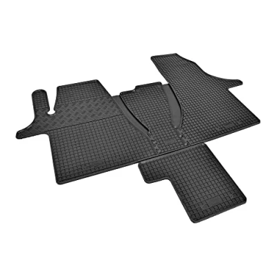 Afbeelding van Op maat gemaakte rubberen vloermatten, voertuigspecifiek, ideaal aangepast voor VW T6.1 Transporter/Caravelle/Multivan vanaf 2019 2 zitplaatsen