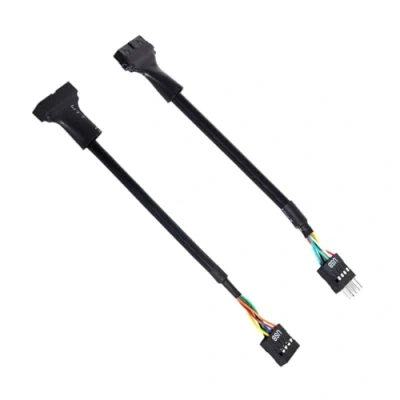Afbeelding van Cablecc 2 stks USB 2.0 9Pin naar 3.0 20pin Behuizing Header Vrouwelijke Kabel Omkeerbaar voor Moederbord