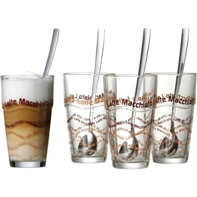 Afbeelding van Ritzenhoff &amp; Breker 124200 Latte Macchiato glazenset, 8 delig met lepel [4 glazen+4 lepels],4 stuks (1 pak)