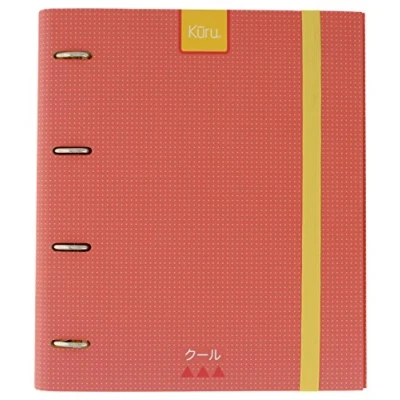 Afbeelding van Grafoplás Kuru 88102153 ringmap A4 roze extra soft touch inclusief transparante envelop, 4 scheidingsbladen en 100 vellen 90 g