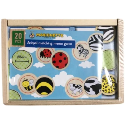 Afbeelding van Marionette Houten Meheugenspel Dierenmotief 1 set