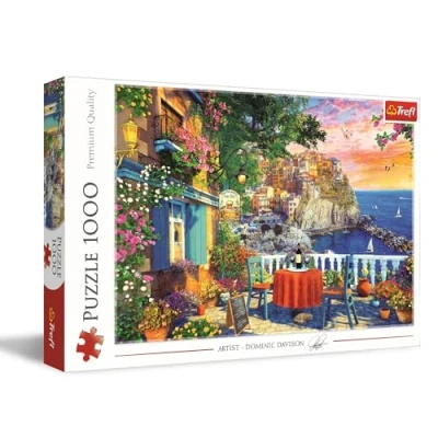 Afbeelding van Trefl Zicht op Cinque Terre Puzzel met 1000 stukjes DIY puzzel, Geschilderde afbeelding, Creatieve ontspanning, voor volwassenen en kinderen vanaf 12 jaar
