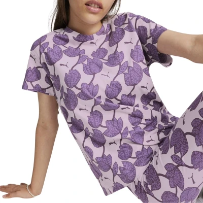 Afbeelding van Puma ESS Blossom Tshirt print voor kinderen, Maat: 164, Grape mist aop