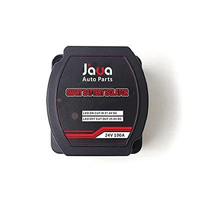 Afbeelding van Dubbele batterijisolator, 24V 100 Amp spanningsgevoelig relais VSR automatisch laadrelais, universele auto RV LED Smart oplaadrelais voor ATV, UTV, boten, RV&#039;s, scheepsvoertuig,