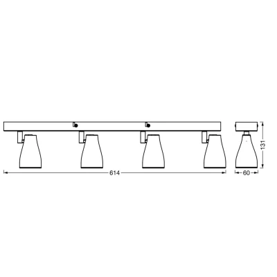 Afbeelding van ledvance decorative spotlights 17w 840lm 2700k cri80 ip20 ik06 opbouw beh wit kunststof lxbxh 614x60x131mm 4058075826472