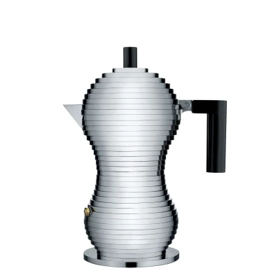 Afbeelding van Alessi Percolator Pulcina MDL02/3 B Zwart 3 kops door Michele De Lucchi