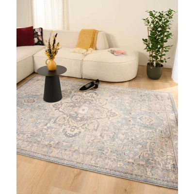 Afbeelding van Vintage Vloerkleed Classic Bernard Lichtblauw 80x150 Cm