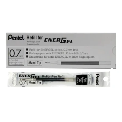 Afbeelding van 12x Gelschrijvervulling Pentel LR7 energel zwart 0.4mm