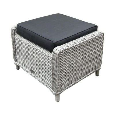 Afbeelding van Ibiza voetenbank 64x52xH43 cm wit grijs