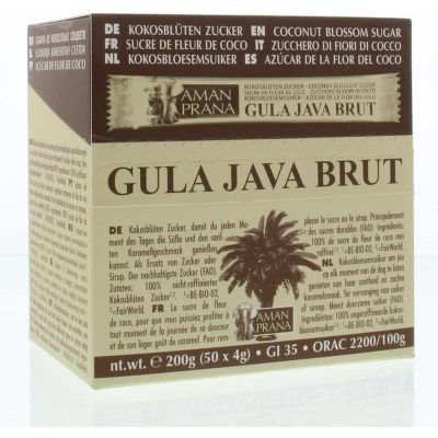 Afbeelding van Amanprana Gula java brut stick 50 x 4 gram 200 g