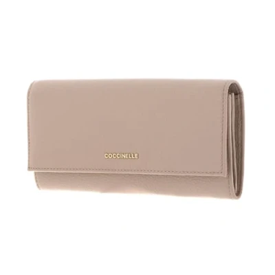 Afbeelding van COCCINELLE Metallic Soft Portemonnee Wallet Powder Pink
