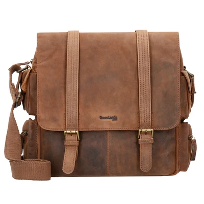 Afbeelding van Greenland Nature Montenegro Messenger Leder 31 cm Laptopcompartiment