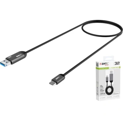 Afbeelding van EMTEC USB Type C auf 3.1 Kabel integrierter Stick Kabel, 32GB