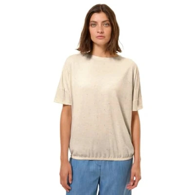 Afbeelding van Cecil Tshirt basic, Dames, Maat: Small, Beige