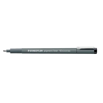 Afbeelding van pigment fineliner beitelpunt 2,0 mm zwart