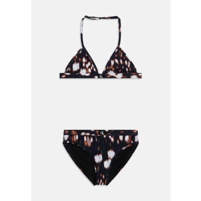 Afbeelding van Calvin Klein Swimwear Triangle Bikini voor kinderen, Maat: 152 164, Glitched floral