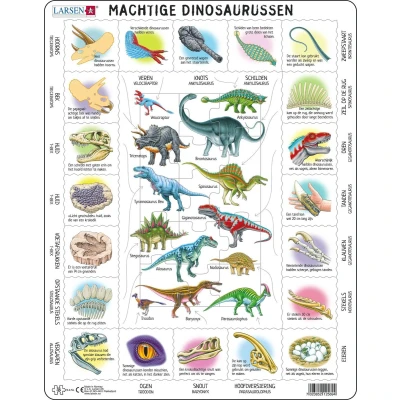 Afbeelding van Larsen Legpuzzel Machtige Dinosaurussen Junior 35 Stukjes