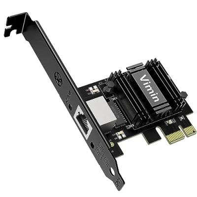 Afbeelding van VIMIN 2,5G Base T PCIe netwerkkaart met Realtek RTL8125B Maak van de sleuf een 2,5 G Ethernet poort, 2500/1000/100 Mbps PCI Express adapter voor Windows en Linux