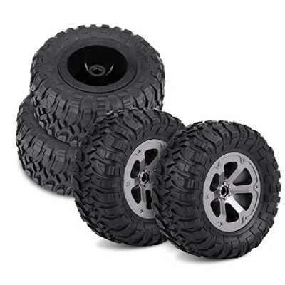 Afbeelding van 4Pcs RC Crawler Tyres Off Road Auto Gummireifen Fernbedienung Military Car Tires f¨¹r 1:16 Accessory Part