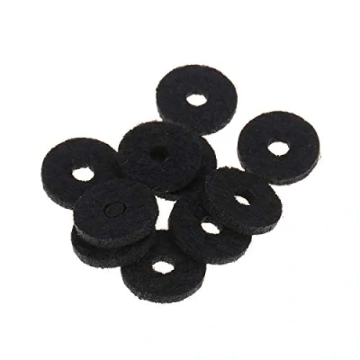 Afbeelding van Musiclily Basic Gitaar Strap Button Felt Washers Bekkenviltjes, Zwart (20 Stuks)