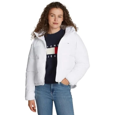 Afbeelding van Tommy Jeans Dames TJW ASPEN Puffer EXT DW0DW18841 Jacket, Wit (wit), 6XL, 6XL Plus