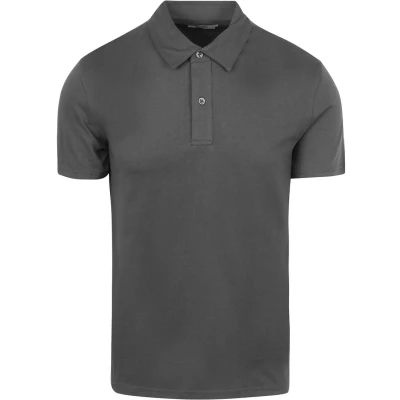 Afbeelding van King Essentials The James Poloshirt Antraciet maat L heren met Modern fit Pasvorm Katoen