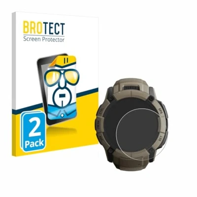 Afbeelding van BROTECT Screenprotector voor Garmin Instinct 2X Solar Tactical Edition Folie Beschermfolie transparant (2 Stuks)
