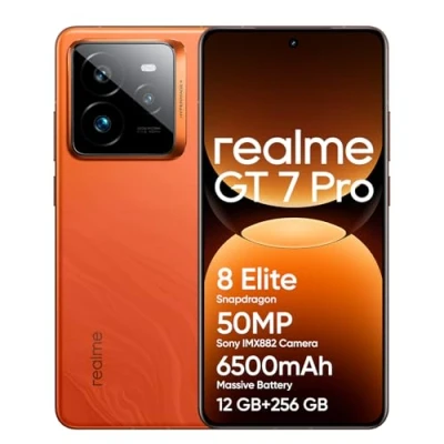Afbeelding van realme GT 7 Pro 5G Smartphone 12+256 GB, Snapdragon® 8 Elite Chipset,AI Ultra clear Snap Camera,120W SUPERVOOC Charge,6500mAh Titan Battery,IP69,Underwater unlock,Orange