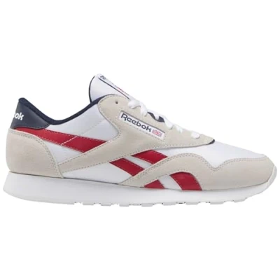 Afbeelding van Men&#039;s Reebok Classics Classic Nylon Trainers In White Red Maat 46