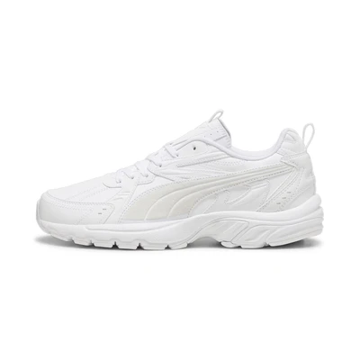 Afbeelding van Milenio Tech Leather unisex sneakers, Grijs/Wit, Maat 37 PUMA