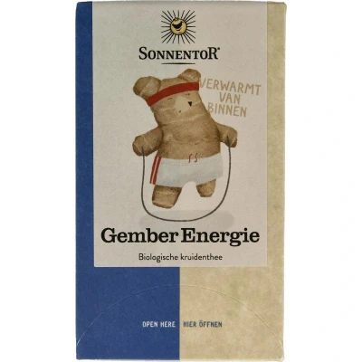Afbeelding van Sonnentor Gember Energie Kruidentheezakjes 18ST