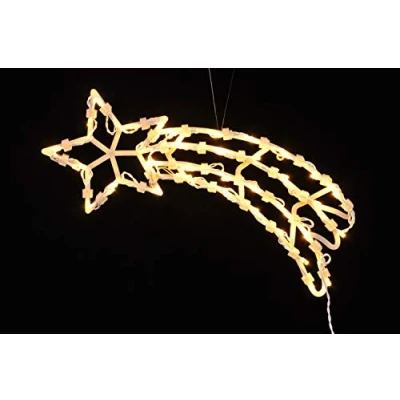 Afbeelding van Spetebo Led venstersilhouet XXL in 49 x 22 cm vallende ster helder, gezellig licht raamafbeelding met zuignap en batterij, aangedreven dubbele timer