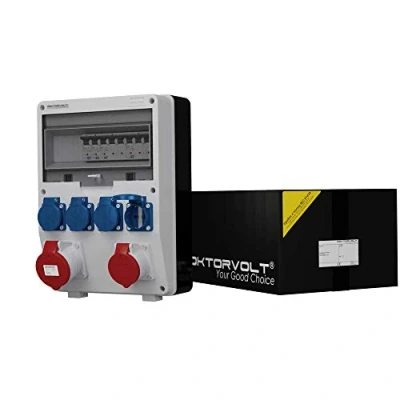 Afbeelding van Stroomverdeler TD S met 4 x 230 V 1 16 A 32 CEE Mennekes stopcontacten wandverdeler bouwstroomverdeler stekkerverdeler doktervolt