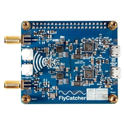 Afbeelding van Nooelec Vliegenvanger High Performance Dual Channel RTL SDR Raspberry Pi HAT voor vlucht tracking en luchtvaart monitoring. ADS B 1090MHz UAT 978MHz Software Defined Radio w/Lokale &amp; Remote LNA