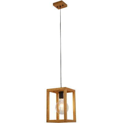 Afbeelding van Searchlight Hanglamp Hout Square 54741 1NA
