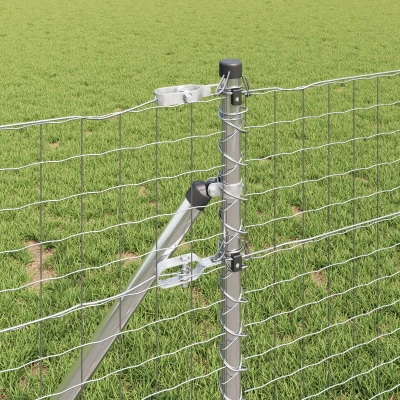 Afbeelding van vidaXL Fence Posts 26 stuks Ø32 mm 80 cm Gegalvaniseerd Staal