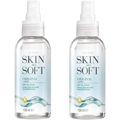 Afbeelding van Avon Skin So Soft Original droge olie bodyspray met jojobaolie en citronella, 2 x 150 ml