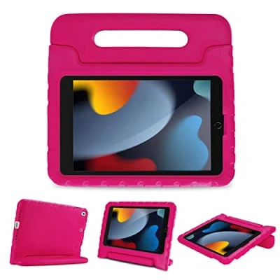 Afbeelding van ProCase Kinderhoes voor iPad 10.2 7e Generatie/iPad Pro 10.5 / Air 3, Ultra Lichtgewicht Schokbestendig Kindvriendelijke Beschermhoes Robuuste hoes met Handvatstandaard Magenta